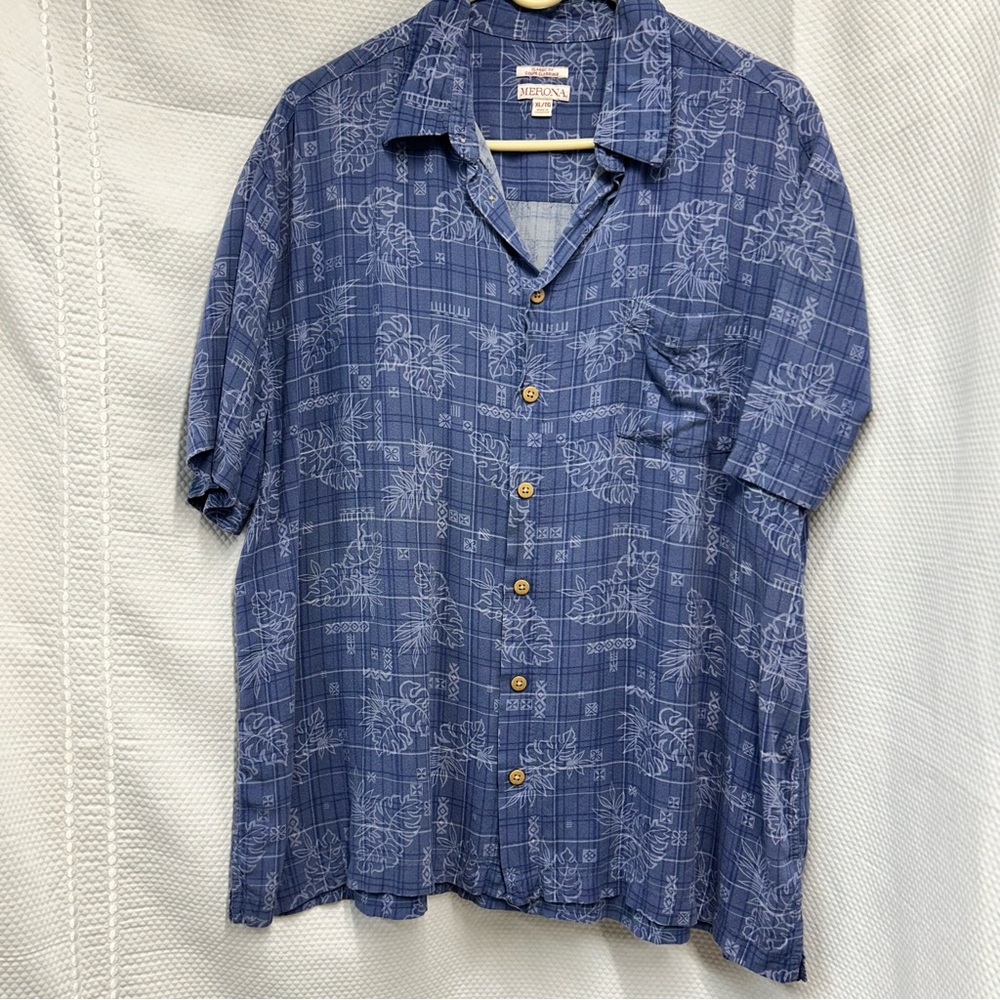 Merona Blue‎ Casual Button Down Shirt Relaxed Fit